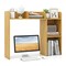 Costway Desk Bookshelf Desktop Storage Organizer Display Shelf Rack Dorm Office Natural/White/Brown